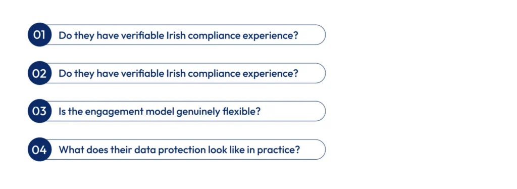 Checklist for choosing accounting outsourcing firm Ireland