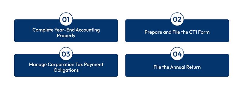 Steps for filing Irish Corporation Tax return