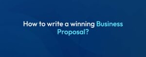 Cover image with text saying How to write a winning business proposal for a professional guide.