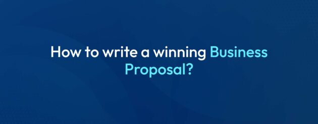 Cover image with text saying How to write a winning business proposal for a professional guide.