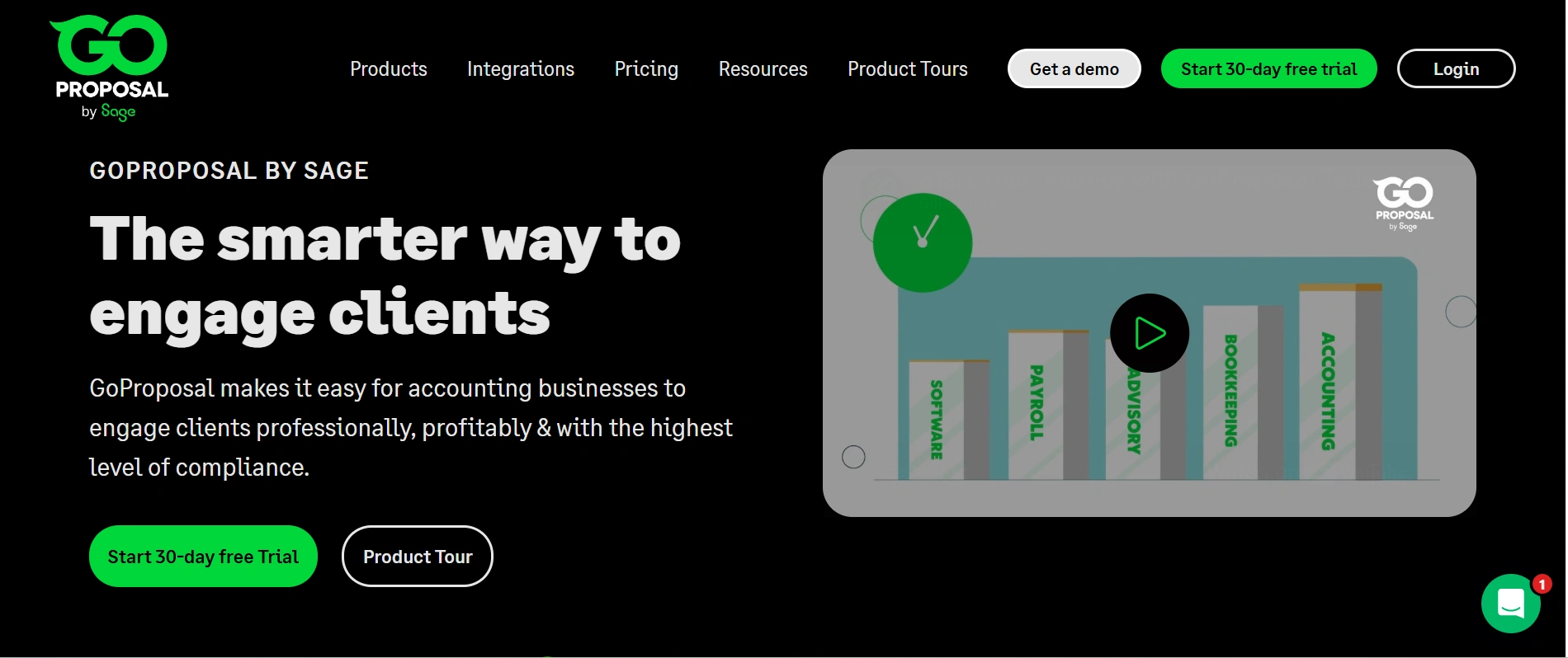 GoProposal accounting proposal software interface for client engagement and pricing