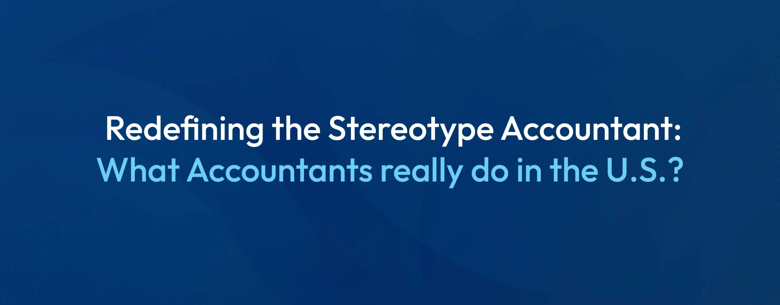 Stereotype Accountant
